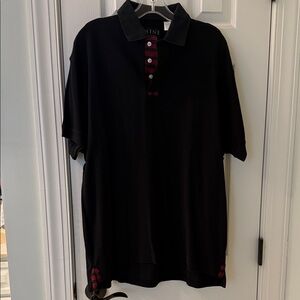 MINE Black and burgundy Men's Polo Shirt
